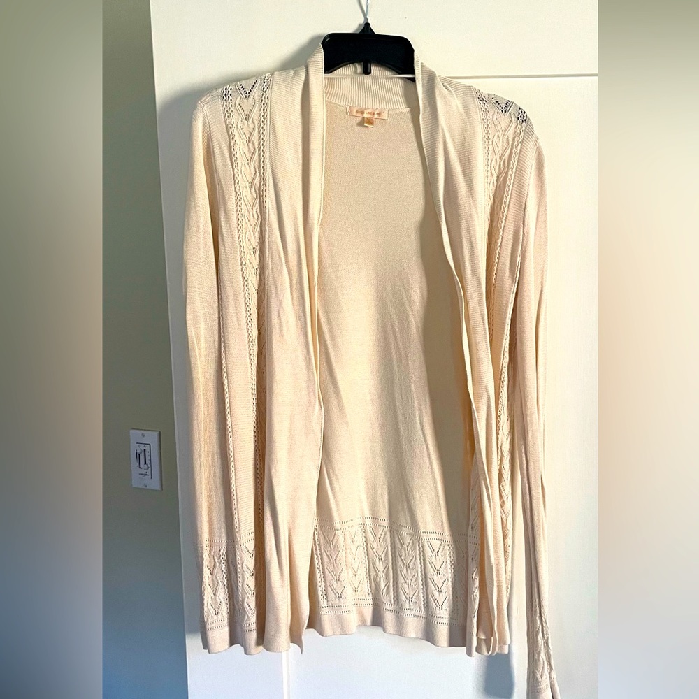 Skies are Blue cardigan, ivory, size M